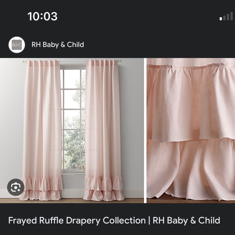 Baby Restoration Hardware drapes